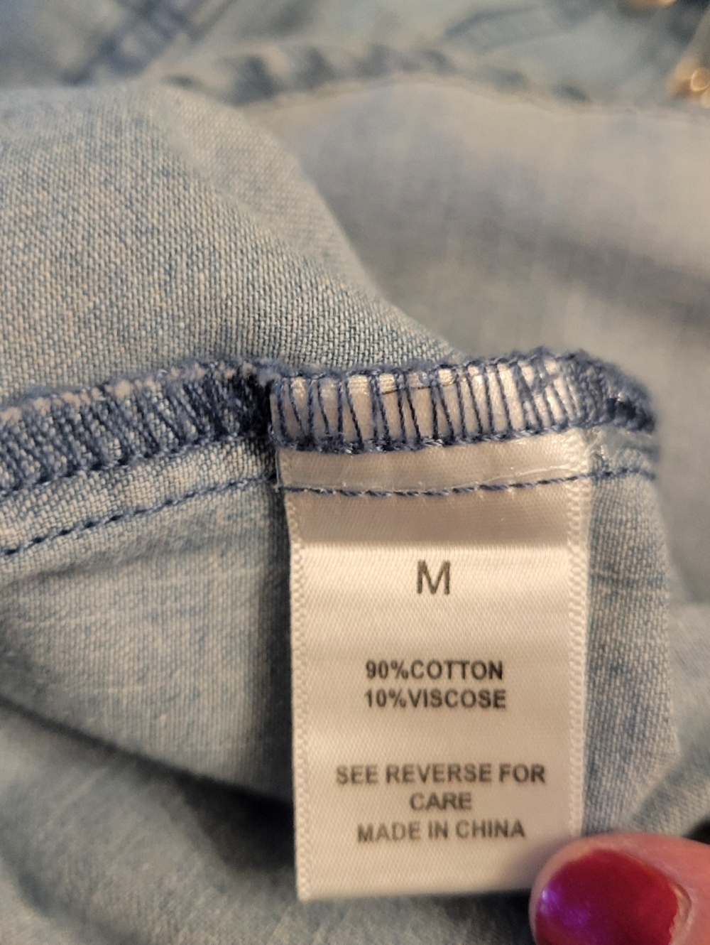 Indigo Thread Co. Light Chambray Snap Button-up Shirt - Picture 7 of 8
